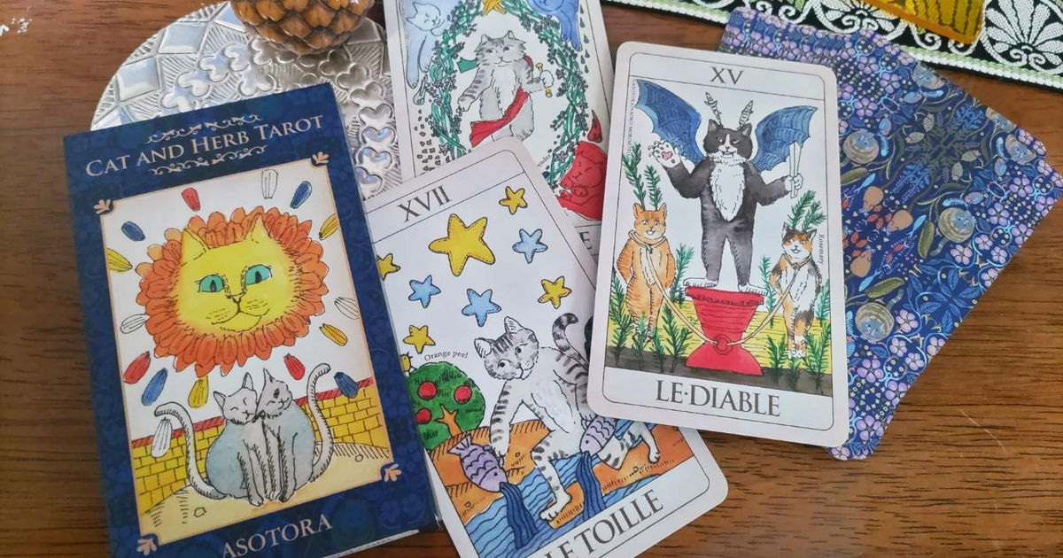 CAT AND HERB TAROT　猫とハーブのタロットカード　あそびトランプ堂